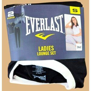 Everlast Womens Lounge Set Small Black White 2-Piece NEW